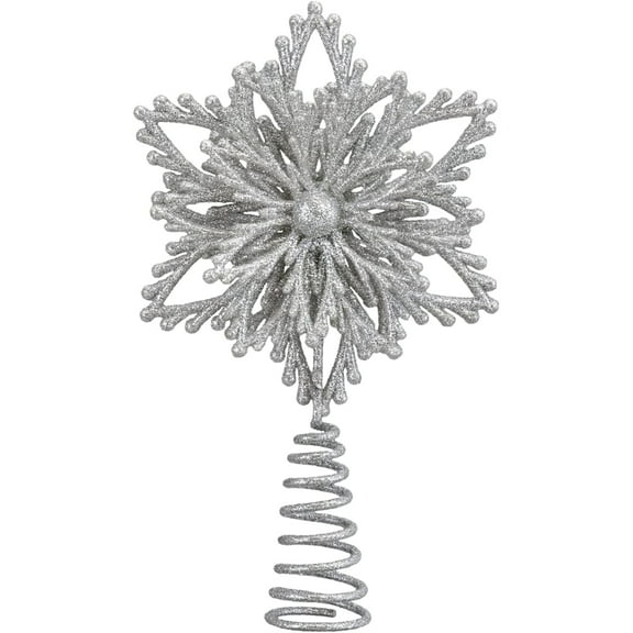Old World Christmas 7.50In Mini Snowflake Tree Topper, Plastic, Finial Small Spaces 89767