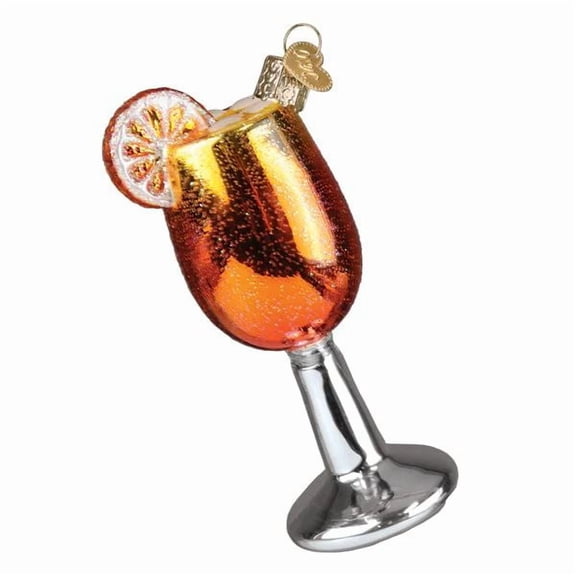 Old World Christmas Blown Glass Ornament for Christmas Tree, Aperol Spritz