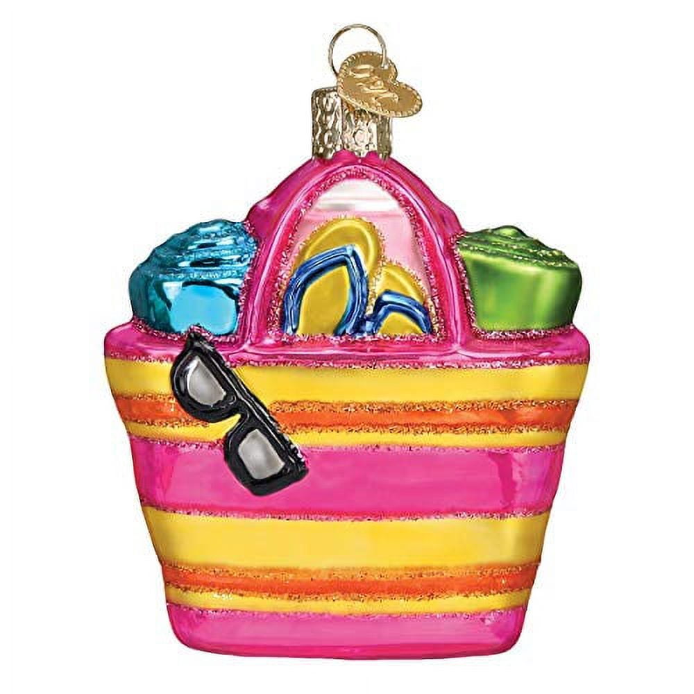 Old World Christmas Beach Bag Glass Blown Ornaments for Christmas Tree - Walmart.com