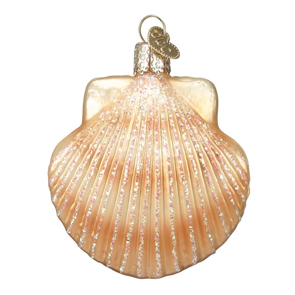 Old World Christmas Beach Glass Blown Ornaments for Christmas Tree Clam Shell