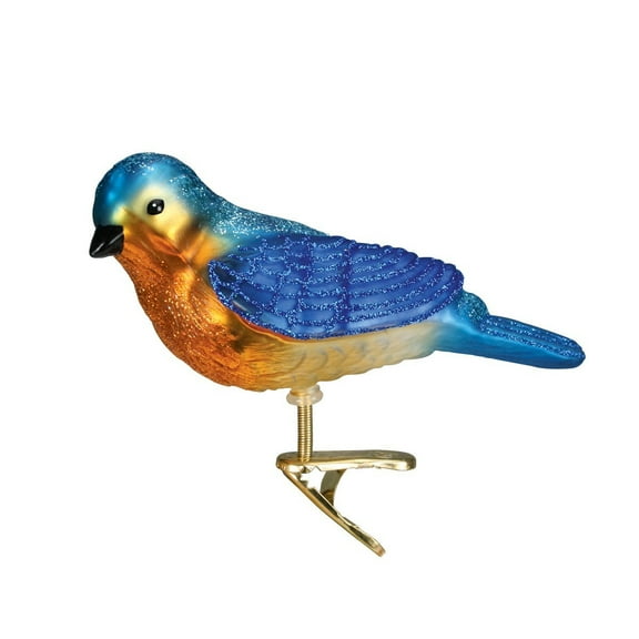 Old World Christmas Bird Watcher Collection Glass Blown Ornaments for Christmas Tree Bluebird, 18043