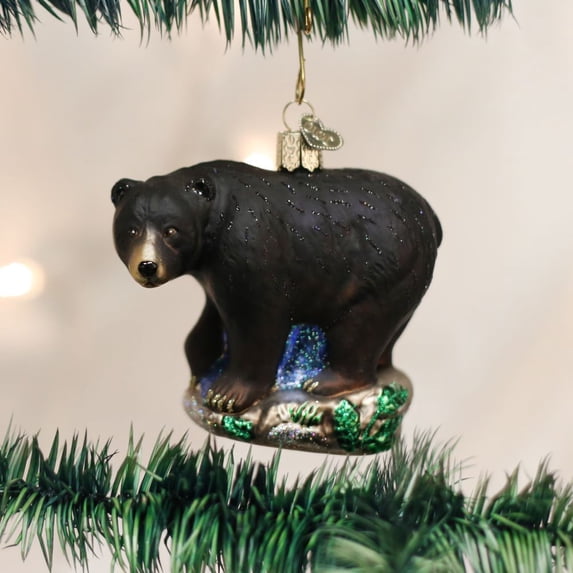 Old World Christmas Black Bear Glass Ornament New Decoration 12207 New