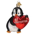 thumbnail image 1 of Old World Christmas Best Babysitter Ornament Penguin Heart 36277, 1 of 4