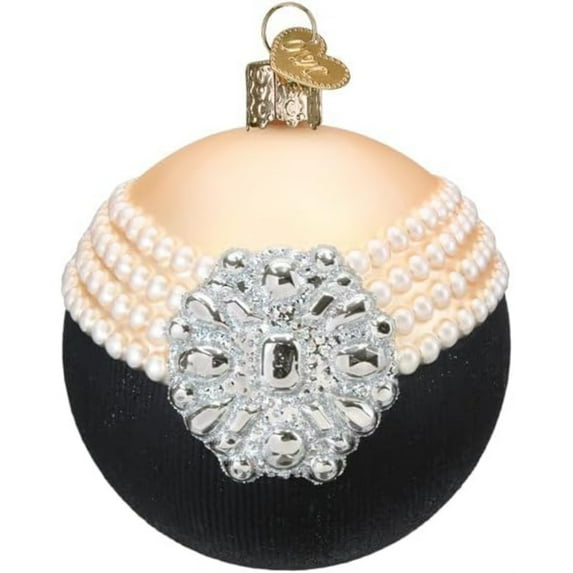 Old World Christmas Blown Glass Ornament for Christmas Tree, Classic Audrey Round (with OWC Gift Box)