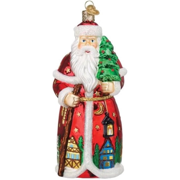 Old World Christmas Blown Glass Ornament for Christmas Tree, German Santa