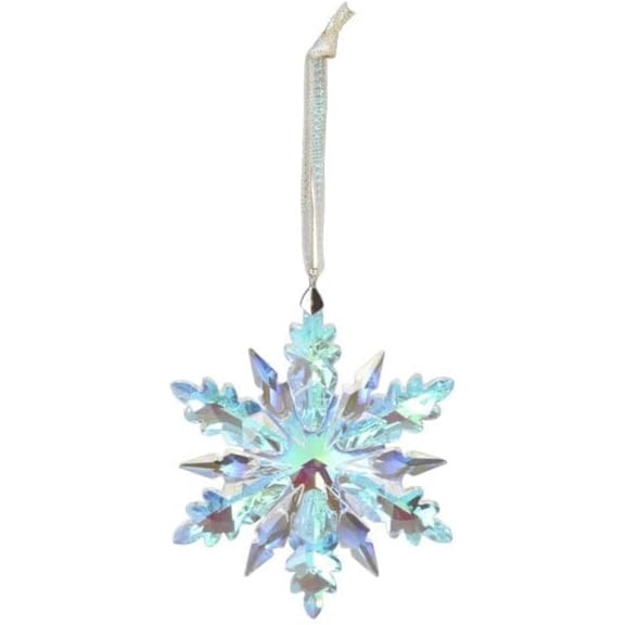 Old World Christmas Blown Glass Ornament for Christmas Tree, Radiant Crystal Snowflake