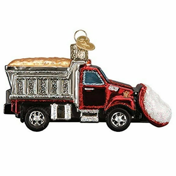 Old World Christmas Blown Glass Ornament for Christmas Tree, Snow Plow