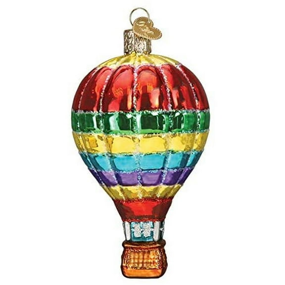 Old World Christmas Ornaments Vibrant Hot Air Balloon Glass Blown Ornaments for Christmas Tree
