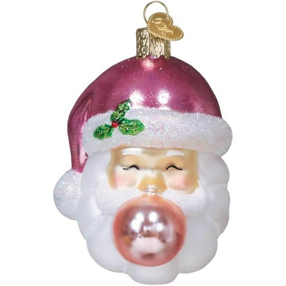 Old World Christmas Bubblegum Papa Noel Glass Hanging Ornament