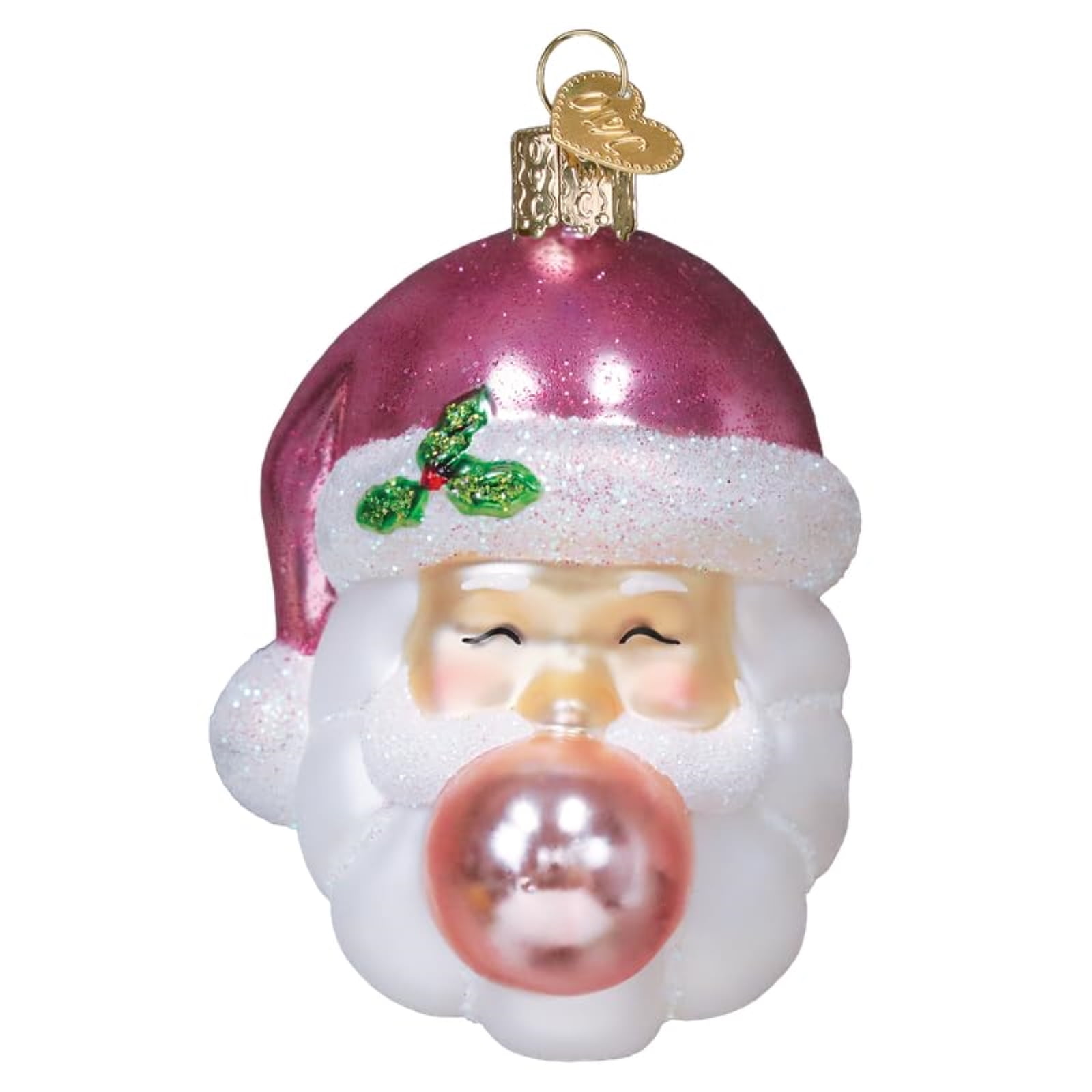 Old World Christmas Bubblegum Papa Noel Glass Hanging Ornament - Walmart.com