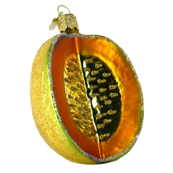 Old World Christmas Cantaloupe Glass Blown Ornament for Christmas Tree