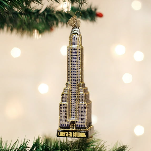 Old World Christmas Chrysler Building New York Glass Ornament 20087 FREE BOX New