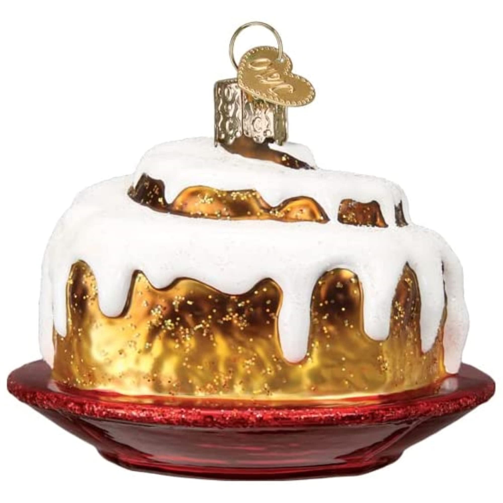Handcrafted Glass Cinnamon Roll Christmas Tree Topper