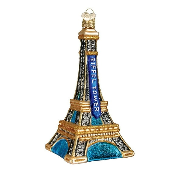 Old World Christmas Cities, Places and Landmarks Glass Blown Ornaments for Christmas Tree Eiffel Tower