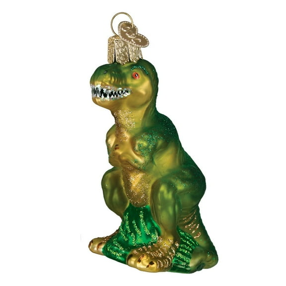 Old World Christmas Dinosaurs Glass Blown Ornaments for Christmas Tree,T-Rex