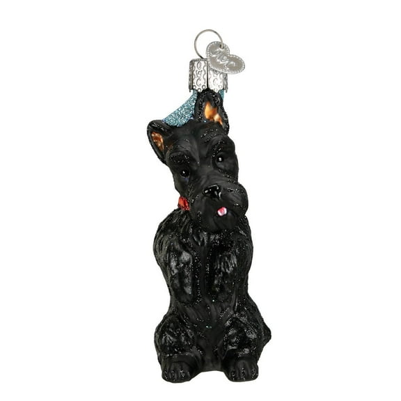 Old World Christmas Dog Collection Glass Blown Ornaments for Christmas Tree Scottish Terrier