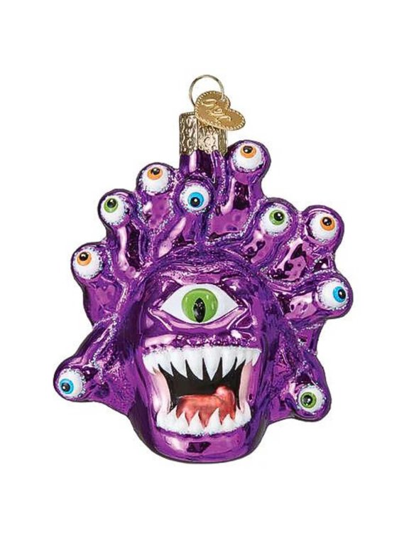 Dungeons & Dragons Beholder Glass Blown Ornament for Christmas Tree