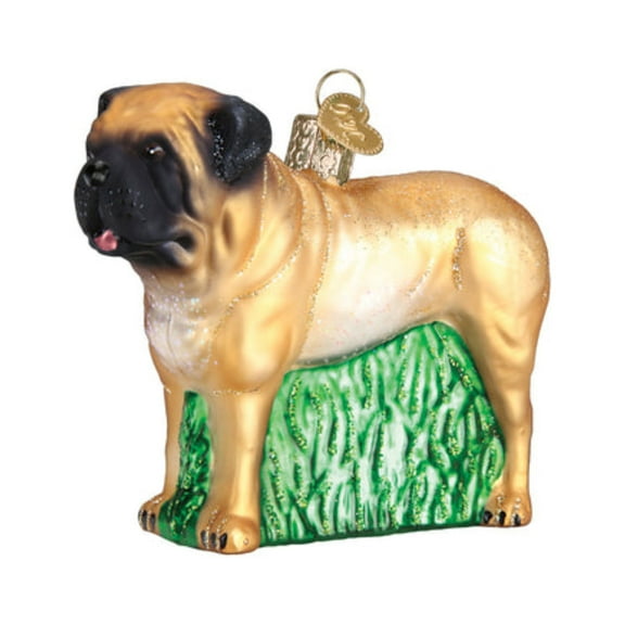 Old World Christmas English Mastiff Glass Tree Ornament 12527 Dog Pet