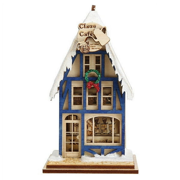 Ginger Cottages Claus Cafe Coffee Shop Wood Caffeine Ornament 80039.