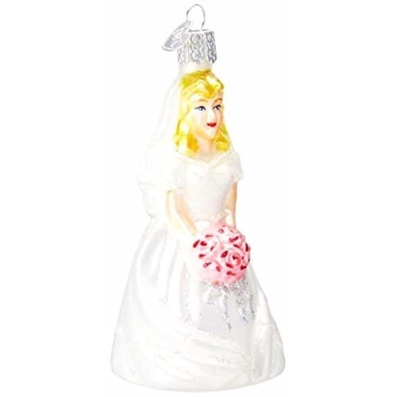 Old World Christmas Glass Blown Christmas Ornament For Christmas Tree, Blonde Bride