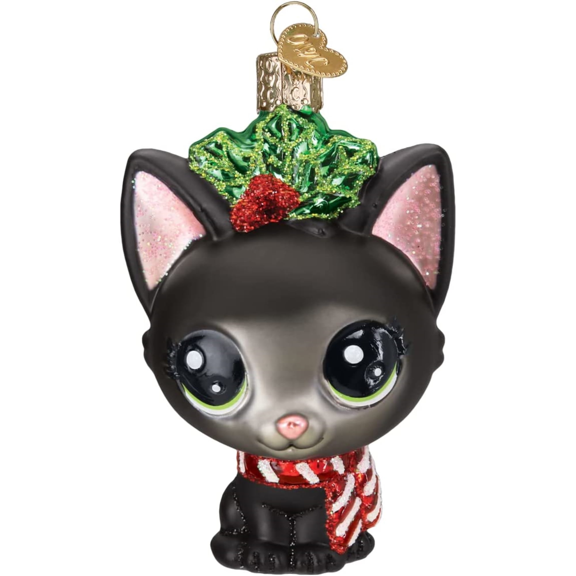 Old World Christmas Glass Blown Christmas Ornament, Littlest Pet Shop Jade  (With OWC Gift Box) 