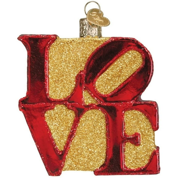 Old World Christmas Glass Blown Christmas Ornament, Love (With OWC Gift Box)