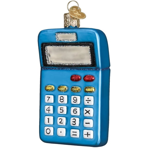 Old World Christmas Blown Glass Ornament for Christmas Tree, Calculator