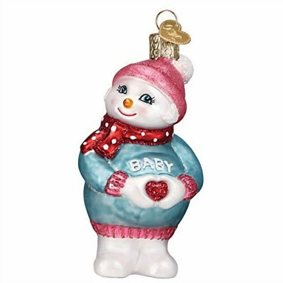 Old World Christmas Glass Blown Ornament Expectant Snowlady (#24207)