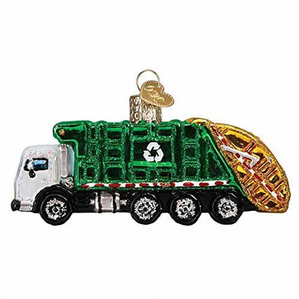 Old World Christmas Glass Blown Ornament for Christmas Tree, Garbage Truck - Walmart.com