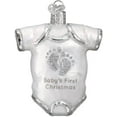 thumbnail image 1 of Old World Christmas Glass Blown Ornament White Baby One Piece (#32340), 1 of 6
