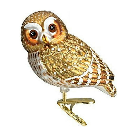 Old World Christmas Glass Blown Ornaments for Christmas Tree Pygmy Owl