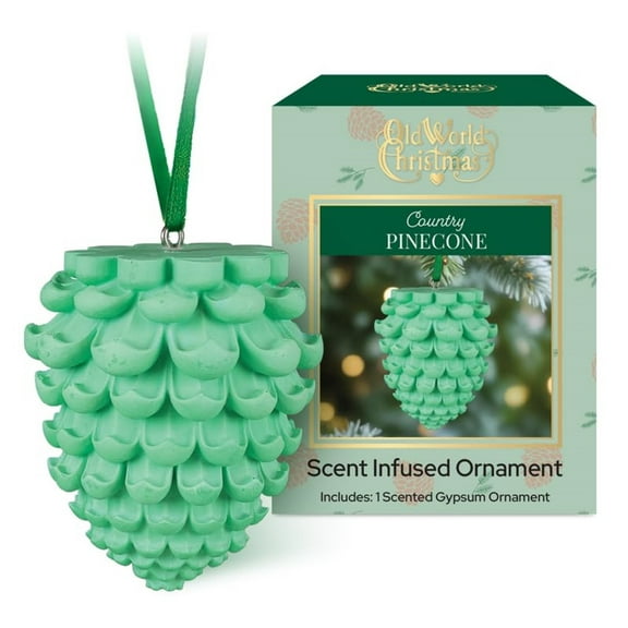Old World Christmas Gypsum Scented Ornament for Christmas Tree, Country Pinecone