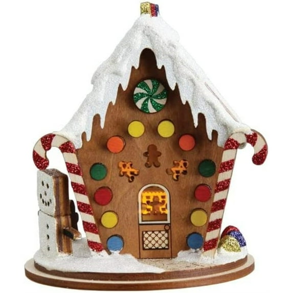Hansel and Gretyl Style Gingerbread House Christmas Holiday Ornament Wood