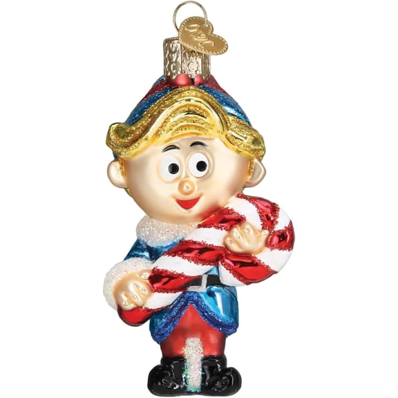 Old World Christmas Hermey The Elf - 1 Glass Tree Ornament 3.5 Inch, Glass - Ornament Cartoon Rudolph 44208