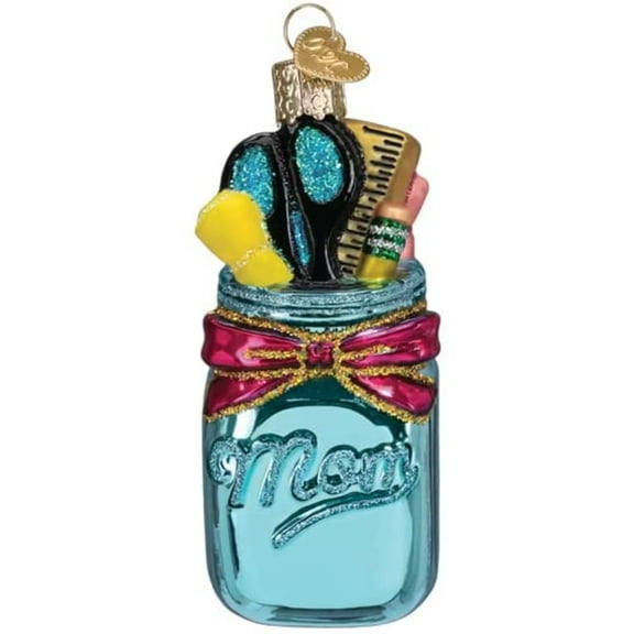 Old World Christmas Homeschooling Mom Glass Blown Ornament for Christmas Tree