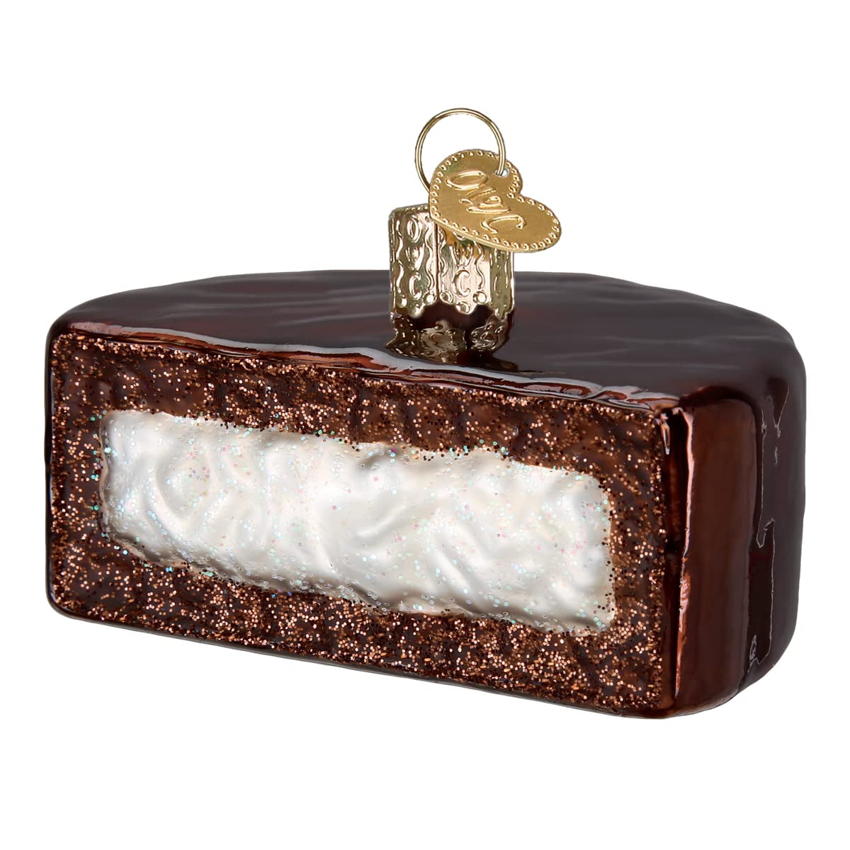 Old World Christmas Chocolate Cream Filled Glass Ornament