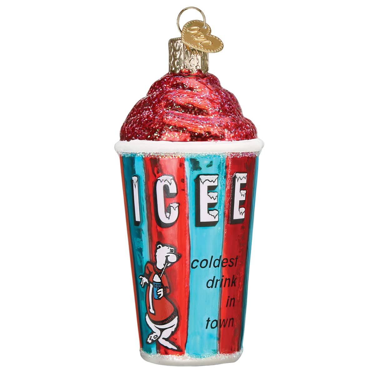 Handcrafted Glass ICEE Christmas Tree Ornament