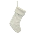 thumbnail image 1 of Old World Christmas Knit Christmas Mantle Stocking, White Plush, 24in, 1 of 3