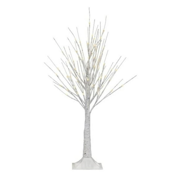 Old World Christmas LED Lit Winter White Birch Tree, 36in