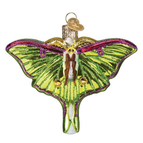 Old World Christmas Luna Moth Glass Blown Ornament for Christmas Tree