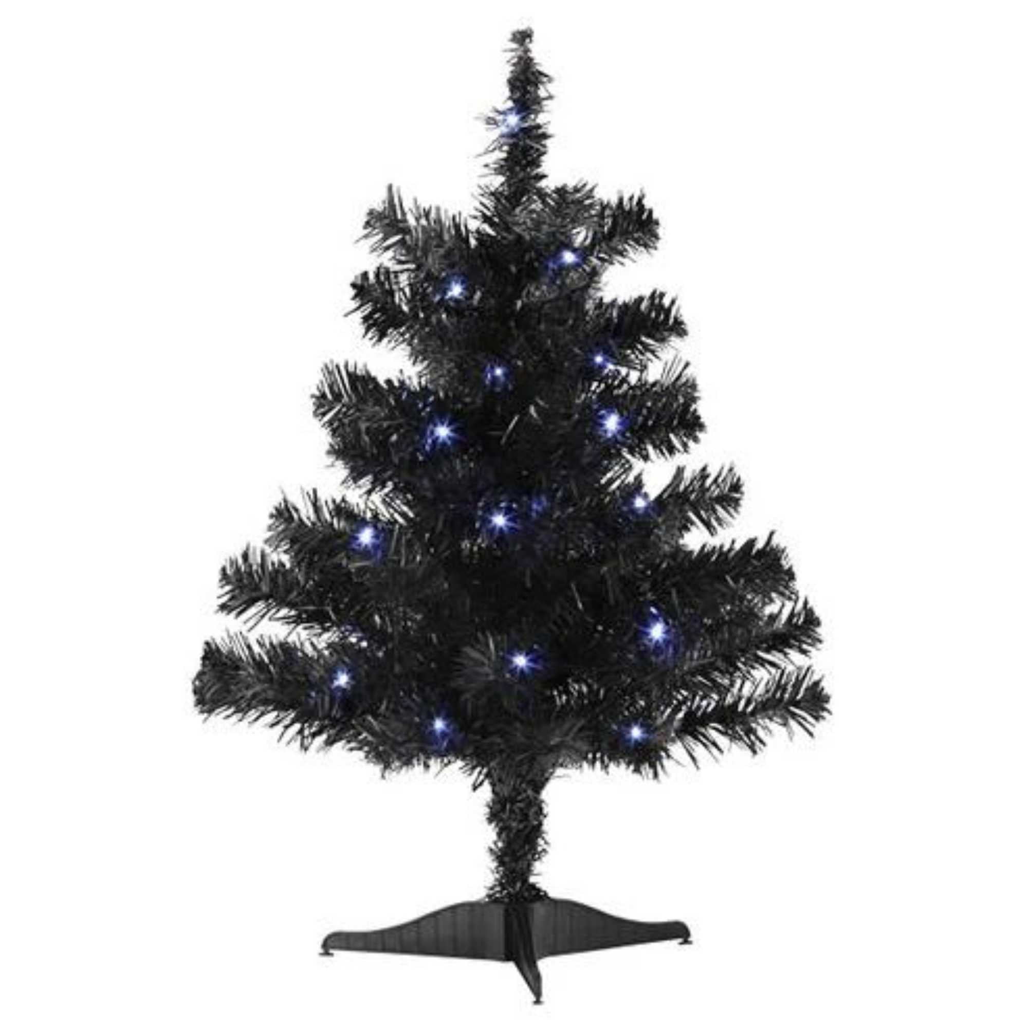 Old World Christmas Mini Black Tree Pre-Lit - One Mini Tree 18 Inch ...