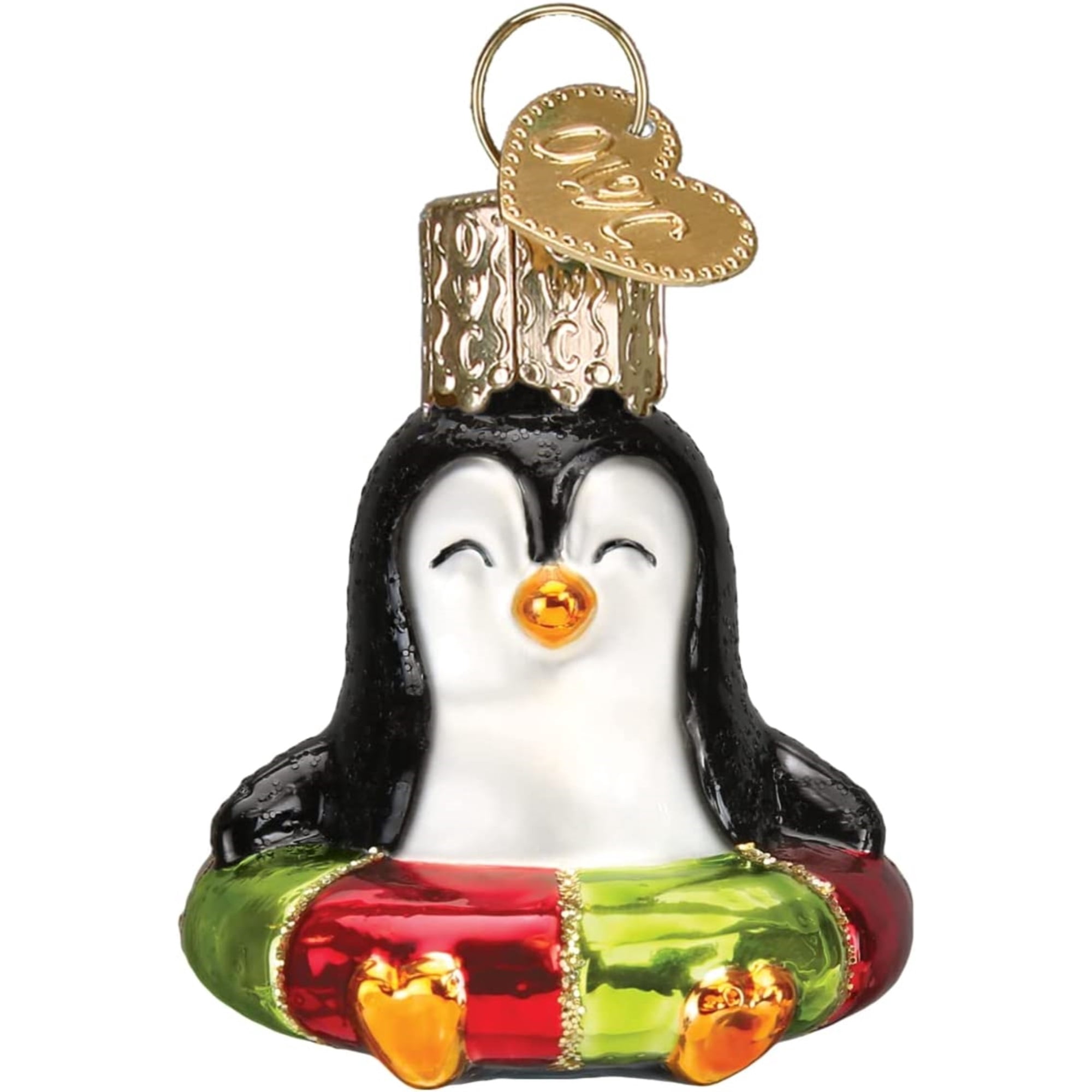 Old World Christmas Mini Penguin - One Mini Ornament 1.5 Inch, Glass ...