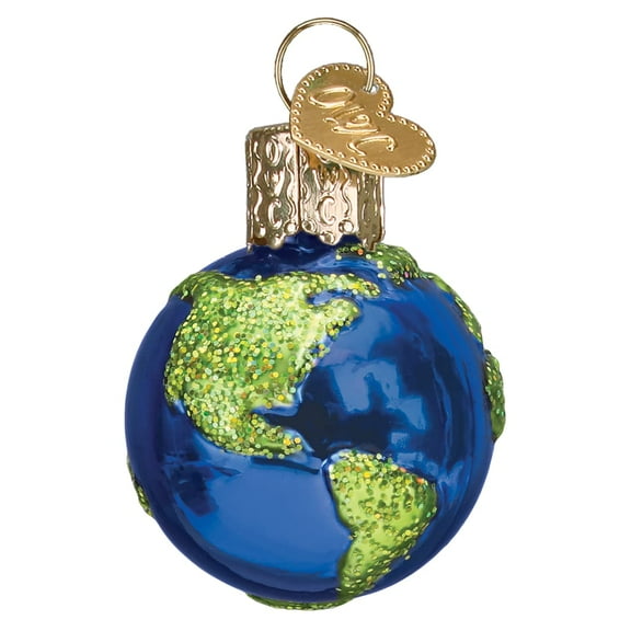 Old World Christmas Mini Planet Earth Glass Blown Ornament for Christmas Tree