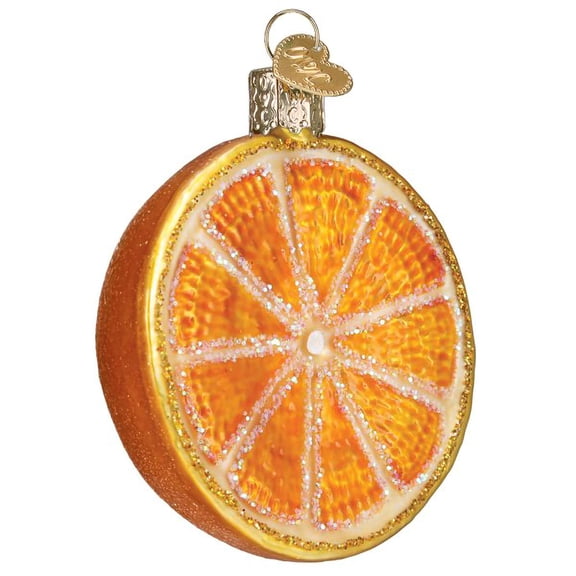 Old World Christmas Orange Glass Blown Ornament for Christmas Tree