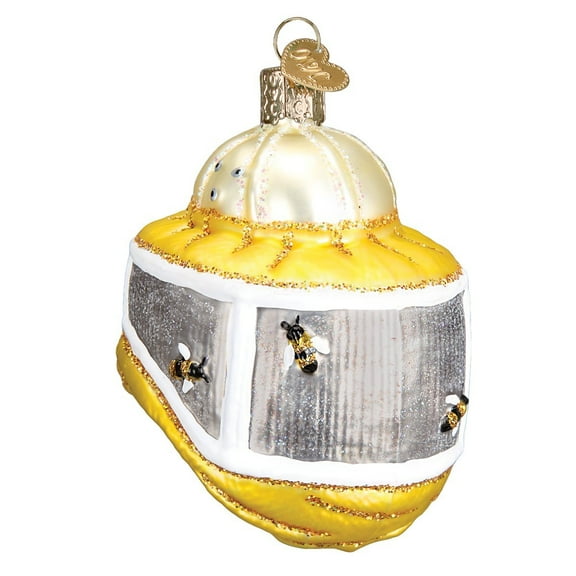 Old World Christmas Ornaments: Bee Collection Glass Blown Ornaments for Christmas Tree, Beekeeper Hood