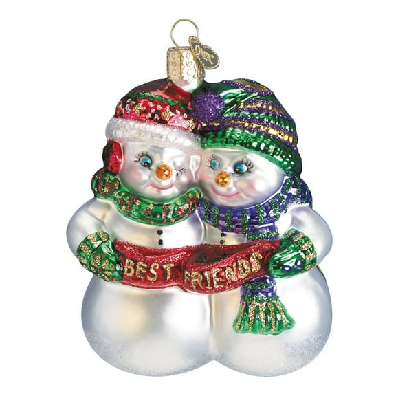Old World Christmas Ornaments Best Friends Snowman Glass Blown Ornaments for Christmas Tree