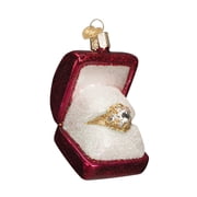Old World Christmas Ornaments Bride and Groom Gifts Glass Blown Ornaments for Christmas Tree, Ring in Box