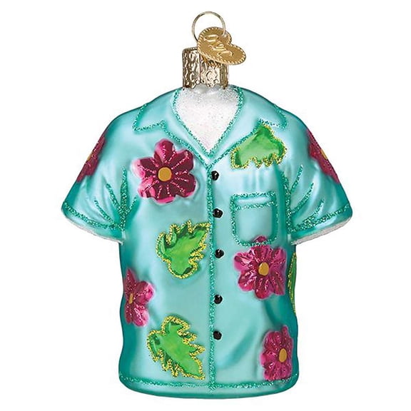 Old World Christmas Ornaments Hawaiian Shirt Glass Blown Ornaments for Christmas Tree