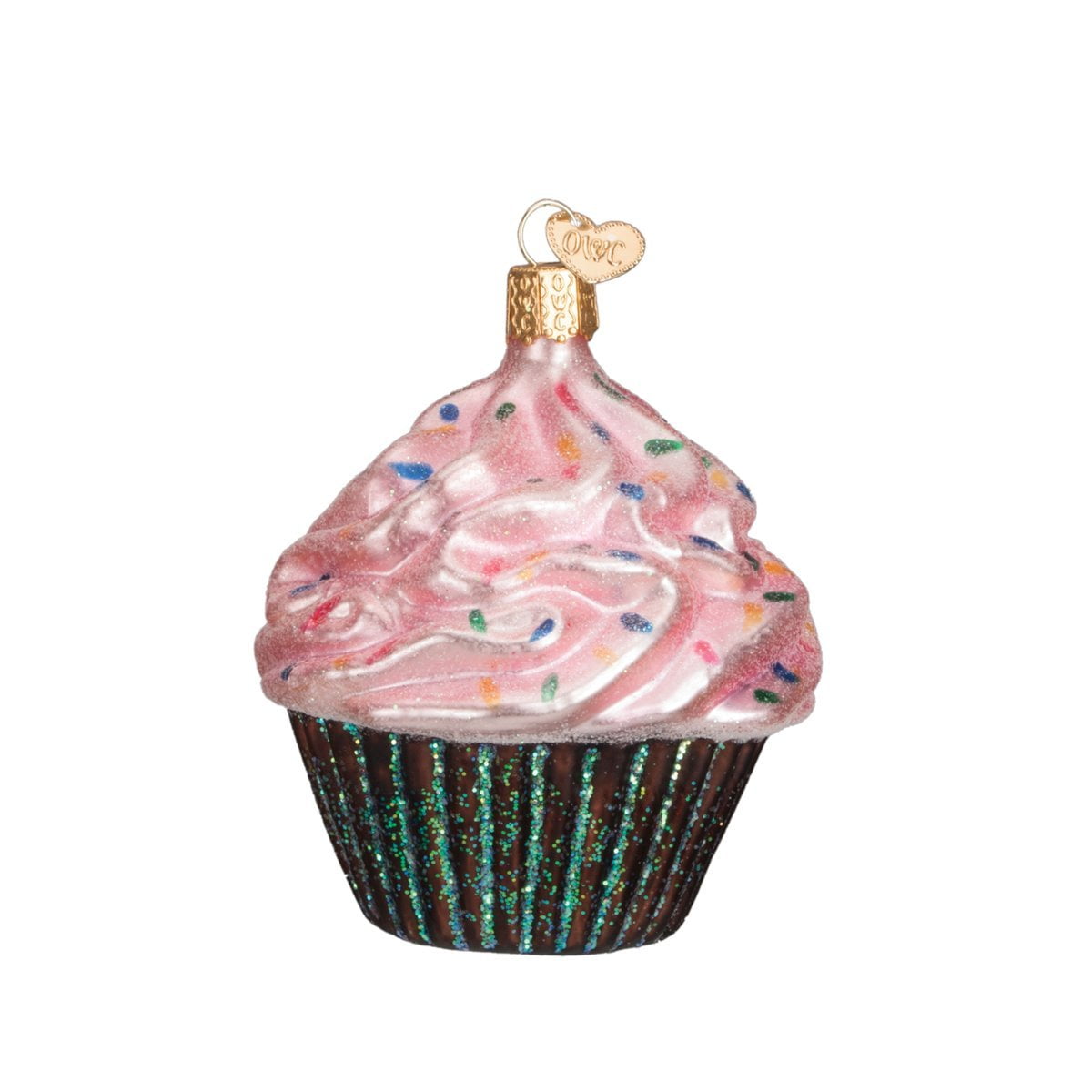 Old World Christmas Ornaments Pink Chocolate Cupcake Glass Blown Ornaments for Christmas Tree - Walmart.com