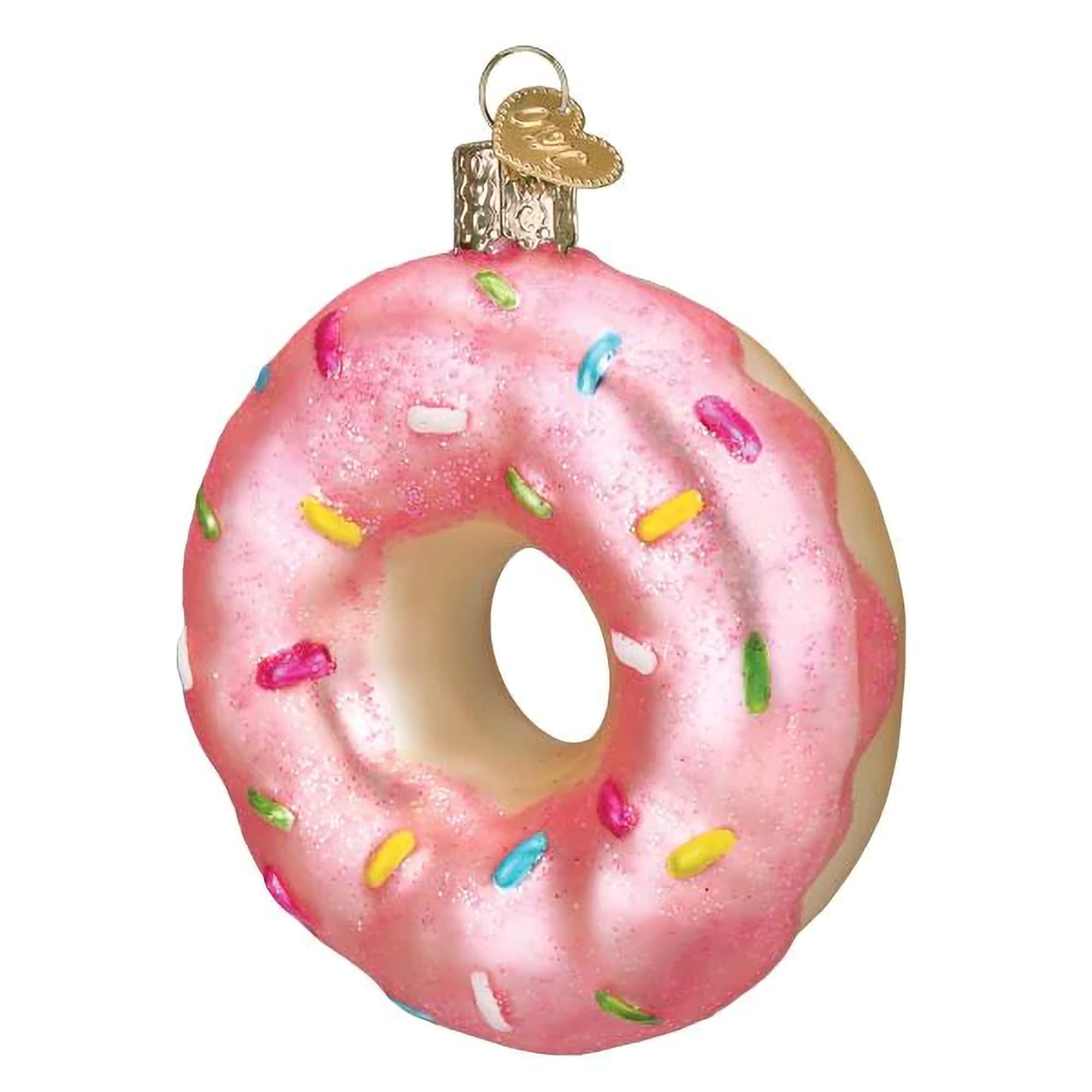 Old World Christmas Ornaments Pink Frosted Donut Glass Blown Ornaments for Christmas Tree - Walmart.com